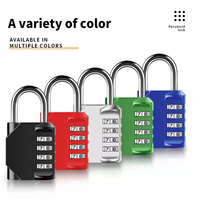 Square Heavy Duty Custom Logo Digital 3 Digit Code Waterproof Safety Lock Combination Padlock with Combination for Gym