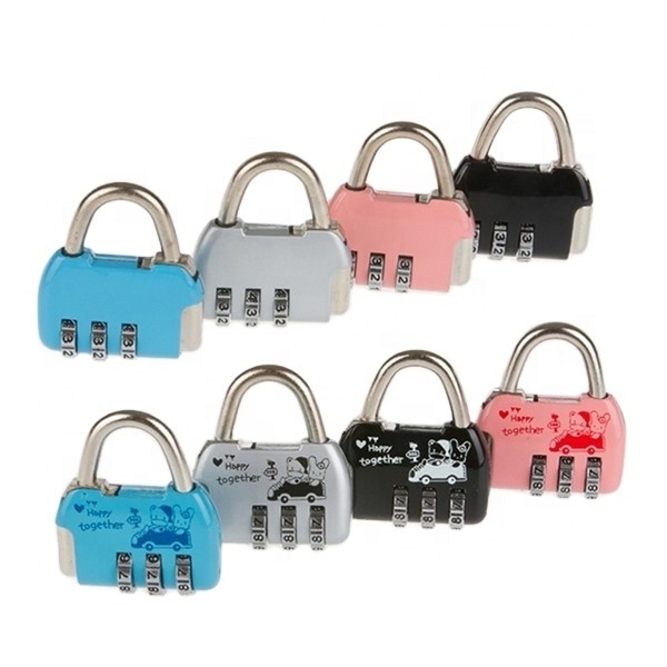 CH-13A 3Dial Changing Zinc Alloy Combination lock luggage password zipper lock