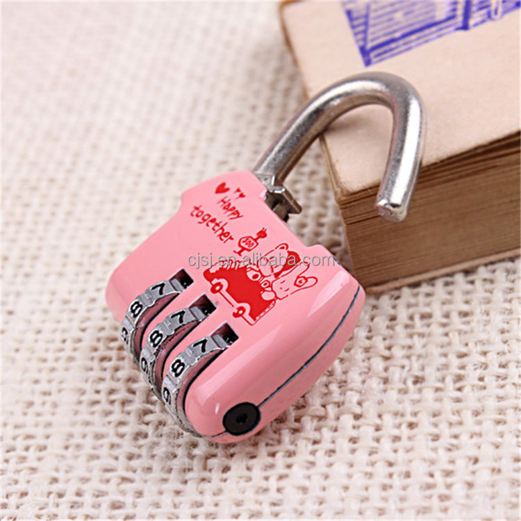 CH-13A 3Dial Changing Zinc Alloy Combination lock luggage password zipper lock