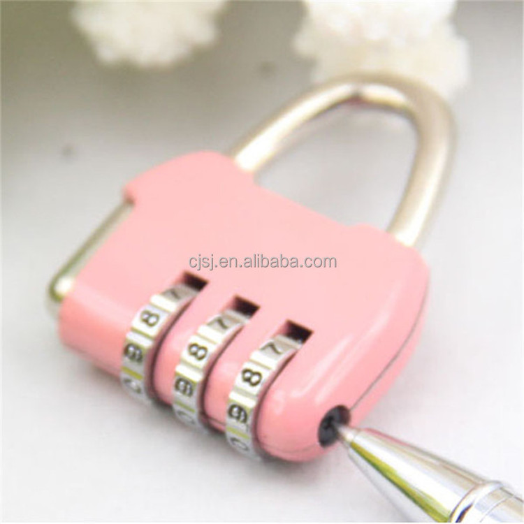 CH-13A 3Dial Changing Zinc Alloy Combination lock luggage password zipper lock