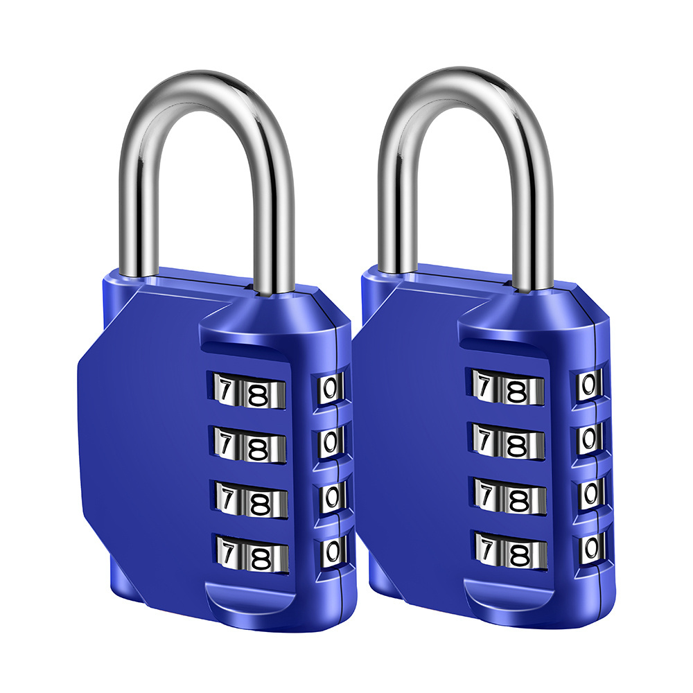 Hot selling high quality large  4-digit zinc alloy password combination safe padlock for locker  cabinet gym luggage bag