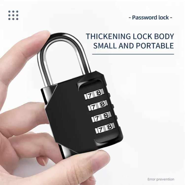 Square Heavy Duty Custom Logo Digital 3 Digit Code Waterproof Safety Lock Combination Padlock with Combination for Gym