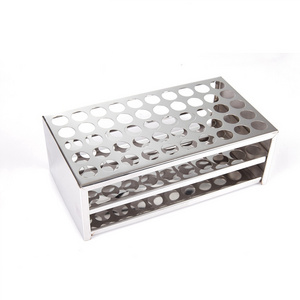 Laboratory stainless steel rack for test tube 13mm 16mm 18mm 21mm 40wells 50wells 60wells