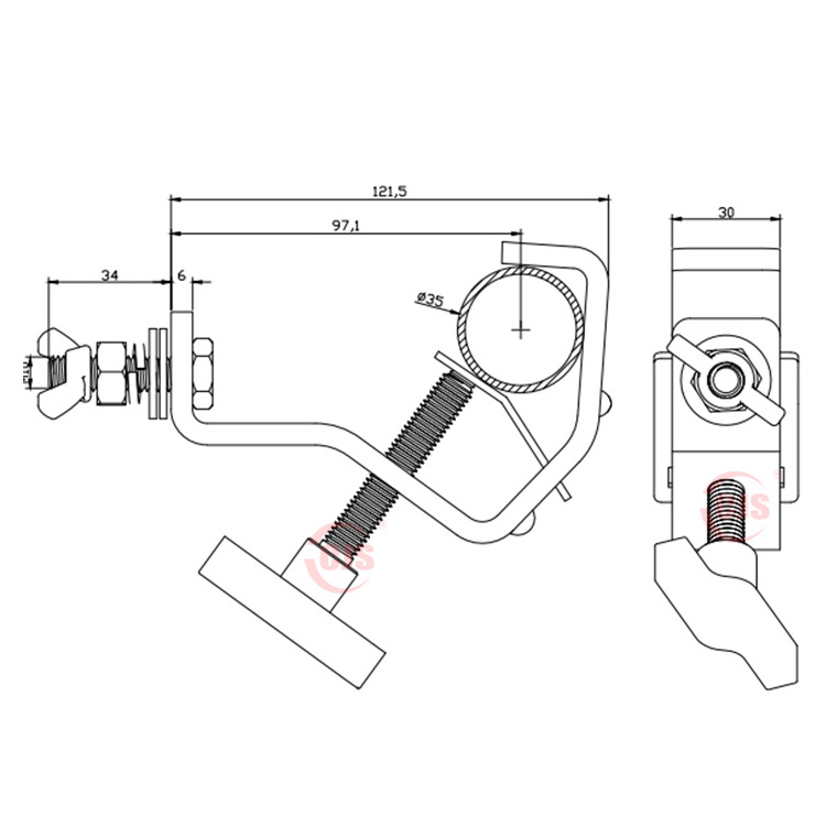 Aluminum Truss C-Clamp Light weight Duty 40kg stage light claw clamp