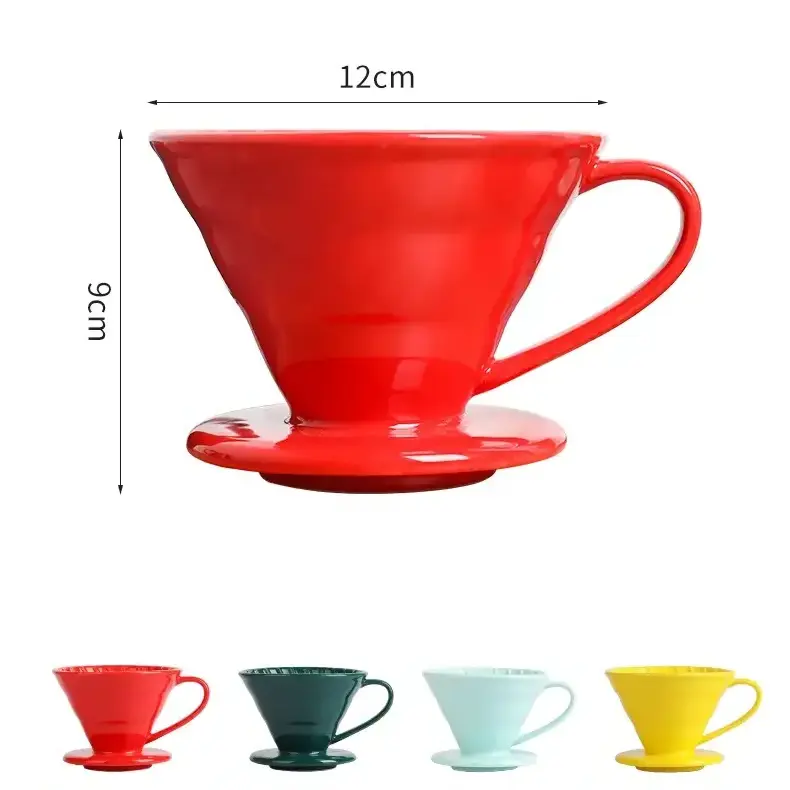 Ecocoffee Ceramic Coffee Dripper  Brewer Barista Maker 1-2cups/1-4cups Percolator colorful Coffee maker sim