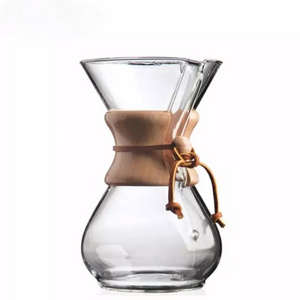 Pour Over Coffee Maker Borosilicate Glass Carafe with Stainless Steel 18/8 Paperless Coffee Dripper Coffee Pot