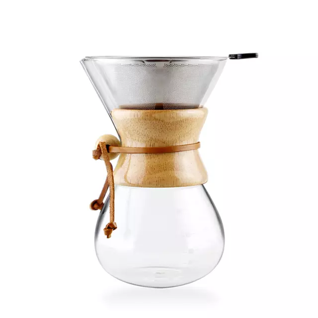 High End Pour Over Glass Coffee Maker