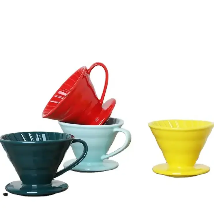 Ecocoffee Ceramic Coffee Dripper  Brewer Barista Maker 1-2cups/1-4cups Percolator colorful Coffee maker sim