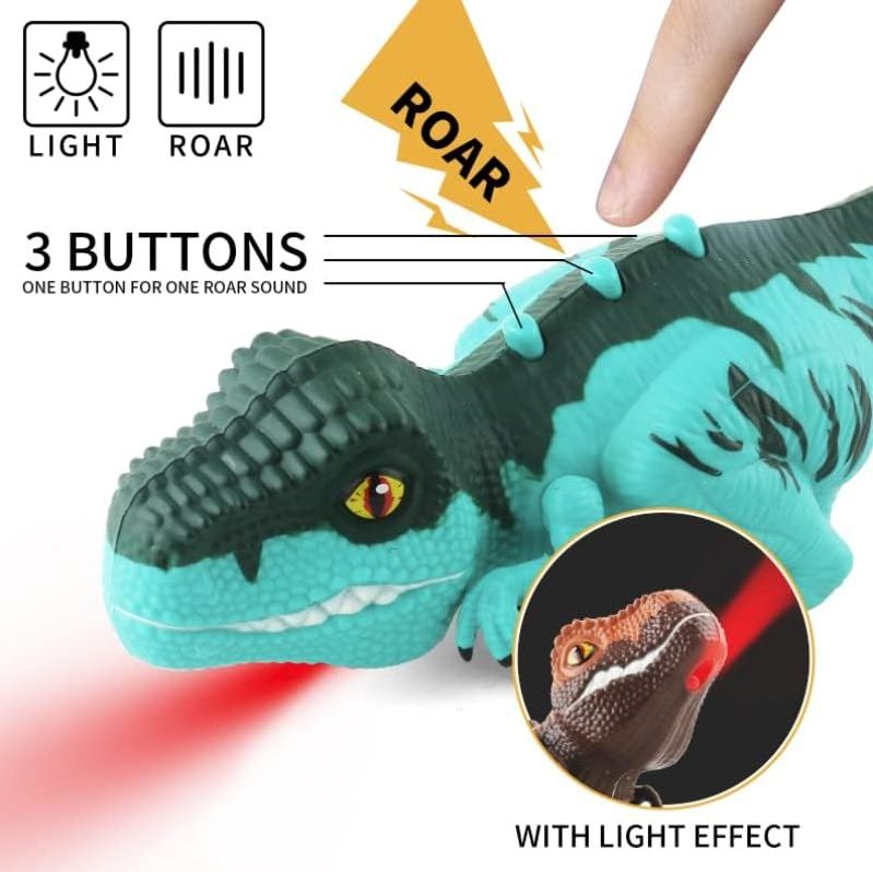 Cross-border universal dinosaur car lights music children's toys simulation animal dinosaur model Tyrannosaurus rex manufacturer