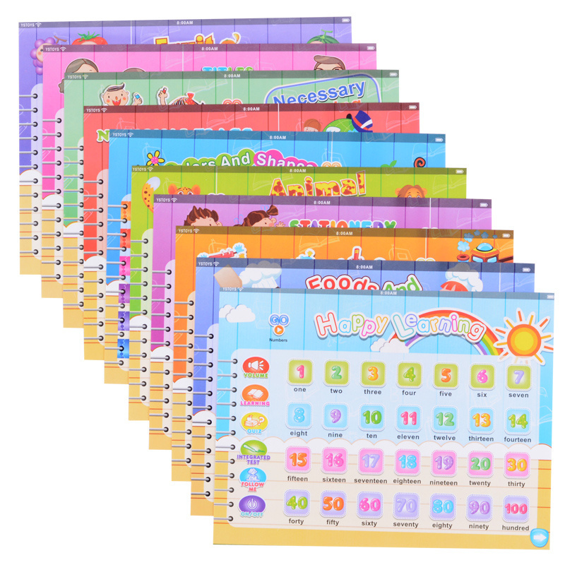 Hot selling islamic toy kids laptop learning machine touch voice point reading ten in one early education talking toys