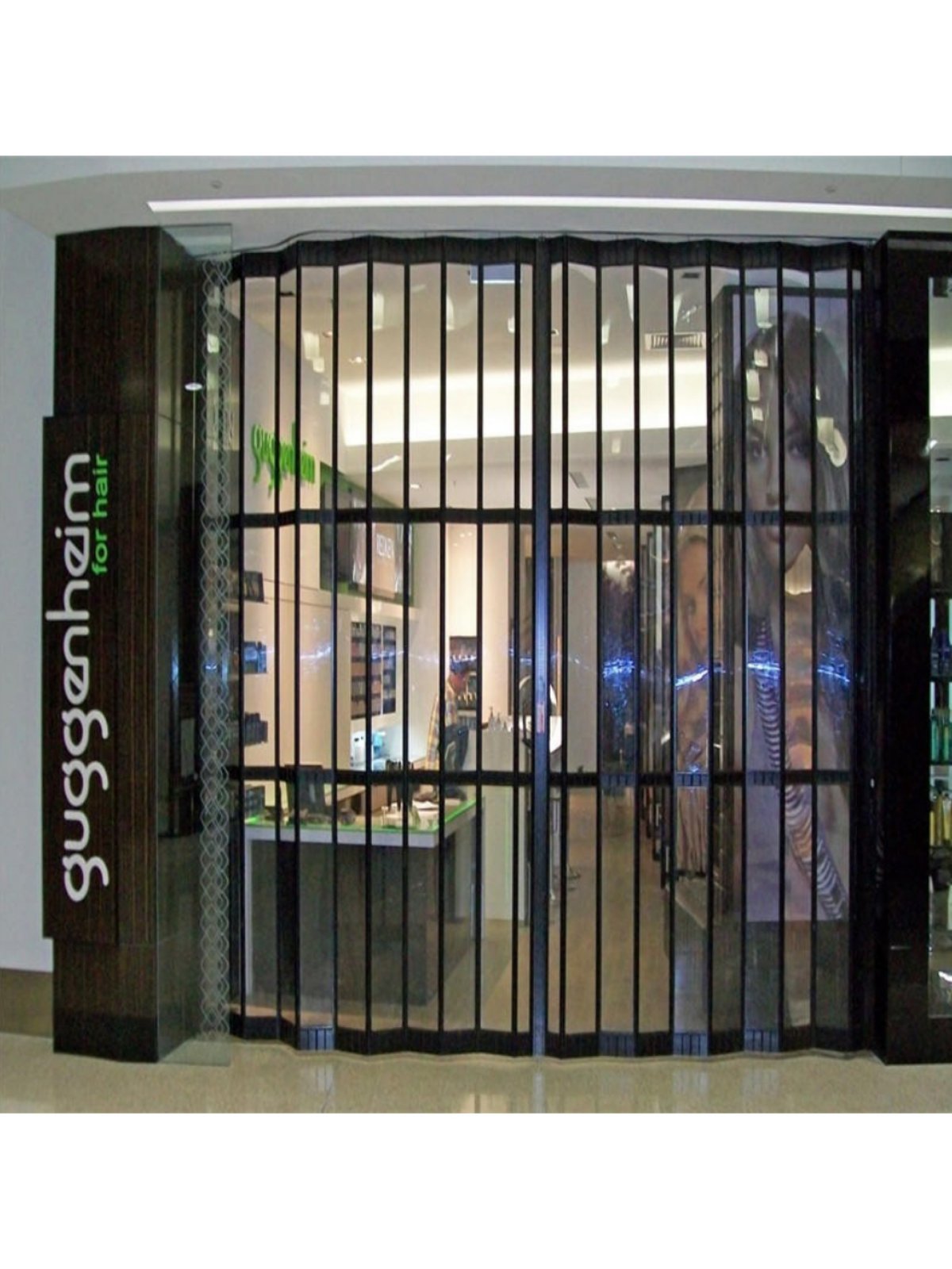 Polycarbonate Commercial Transparent Sliding Folding Doors for Shop