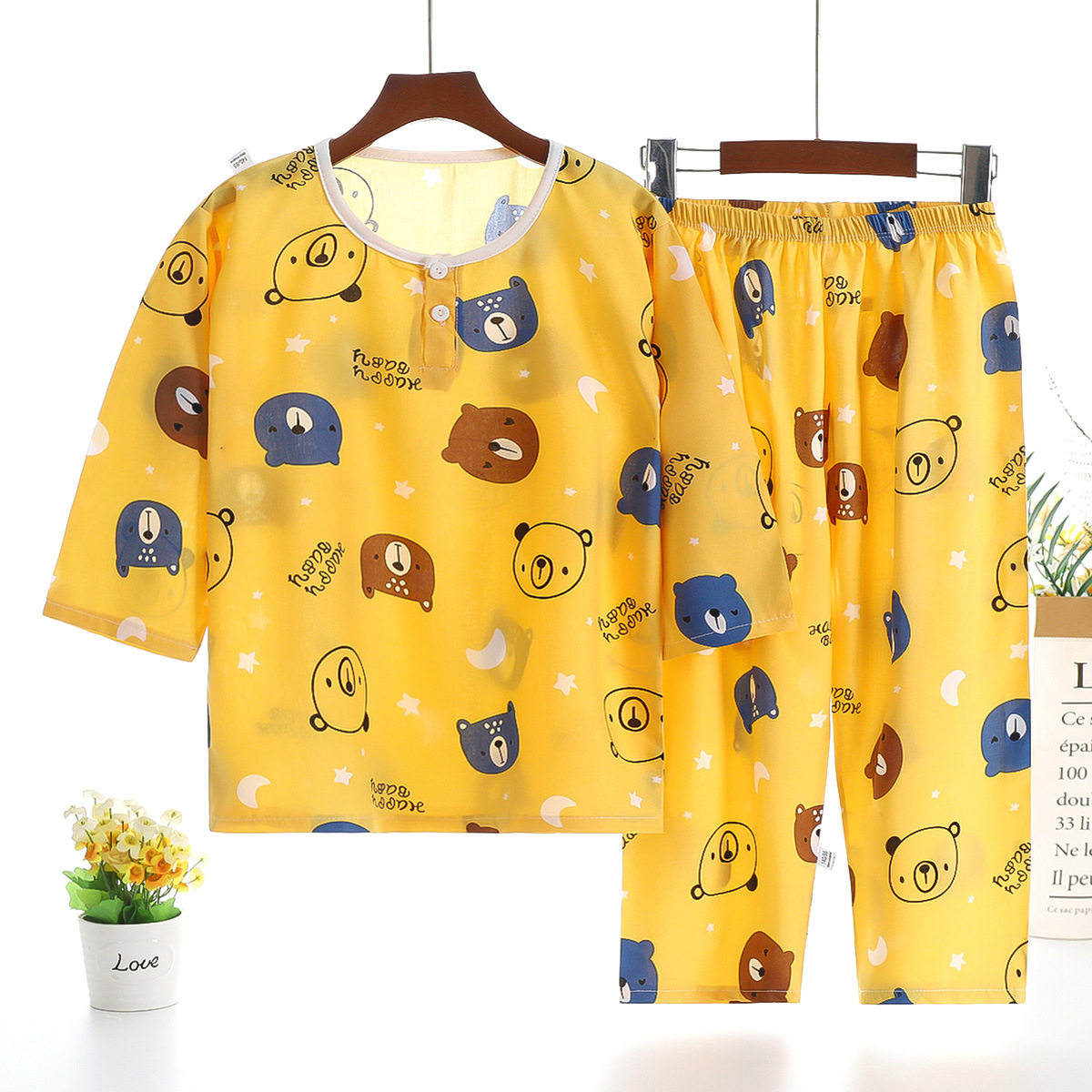 Kids Dinosaur Pajamas Boys Girls Summer Children's Pajamas Sets Child Short Pyjamas Boys Cotton Pijamas Home Wear