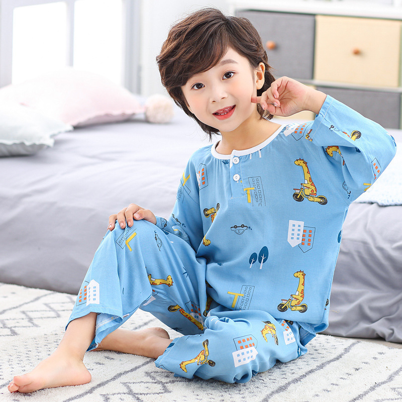 Kids Dinosaur Pajamas Boys Girls Summer Children's Pajamas Sets Child Short Pyjamas Boys Cotton Pijamas Home Wear