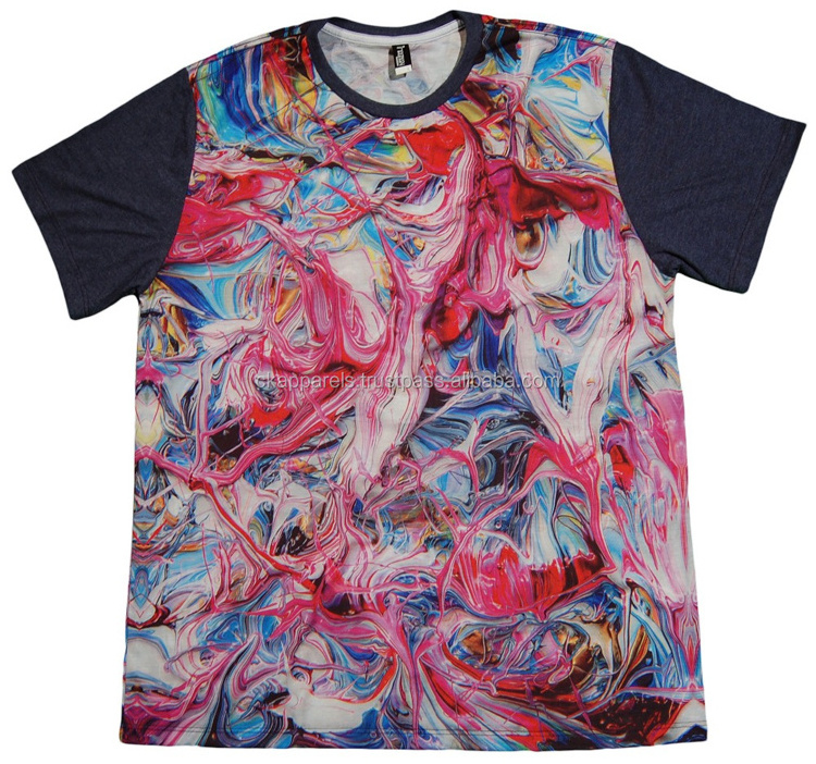 Pigment Panel sublimation T-shirts Plain Sublimation Polyester T-shirt Men's Clothing Men's T-Shirts