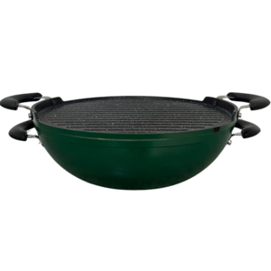 Modern 30cm Non-Stick Grill Pan Made from High Quality Aluminum Sustainable and for Gas and Induction Stoves