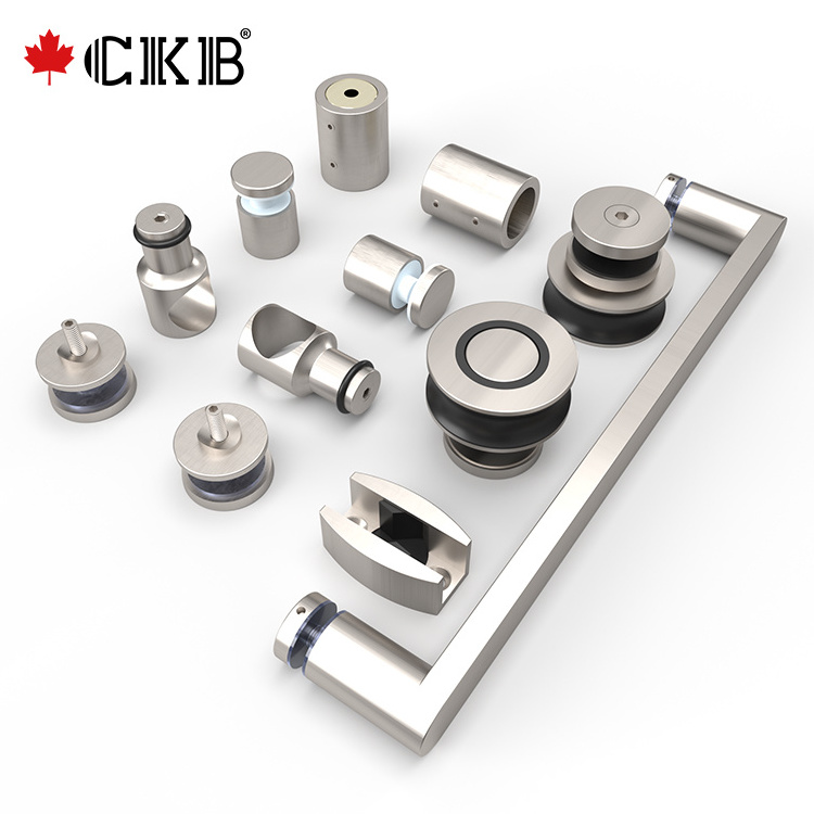 CKB New Arrival Chrome Gold Matte Black Brushed Nickel Sliding Frameless Shower Door Hardware Kit