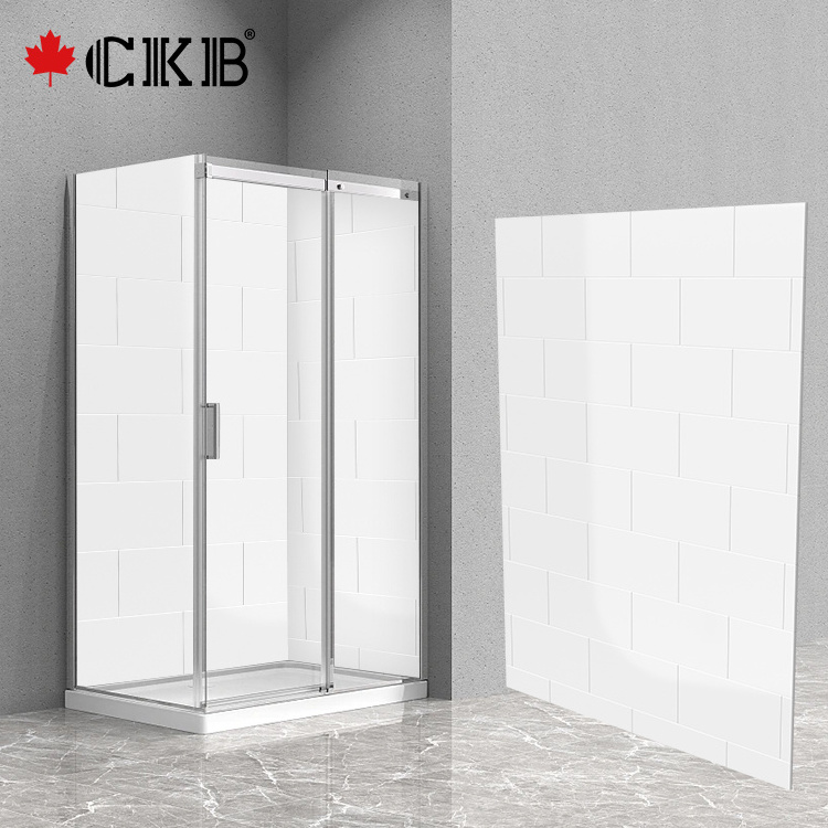 CKB 3mm Thickness ABS Acrylic Rectangular White Waterproof Bathroom Shower Surround Wall Panel