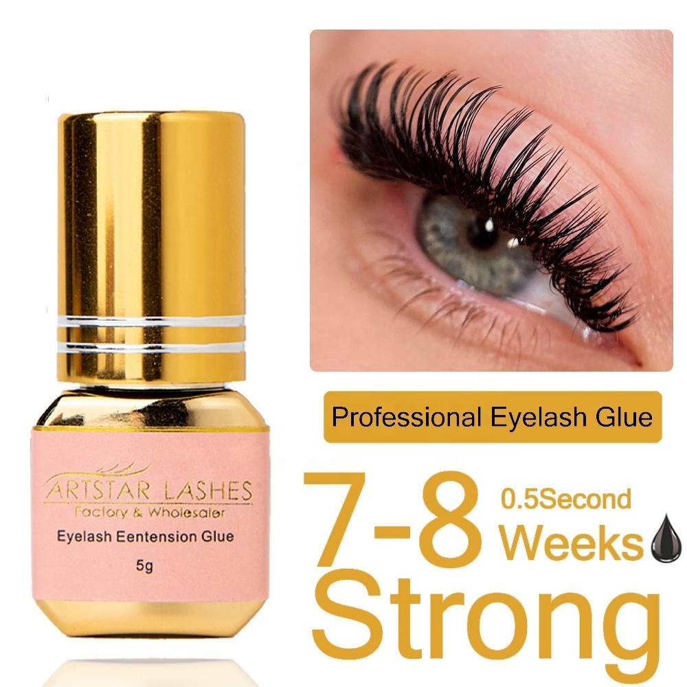 Sensitive 0.5-1S Adhesive High Quality  Low Humidity 7-8 Weeks Lasting Waterproof  Super Bonding  Extension Eyelash Glue