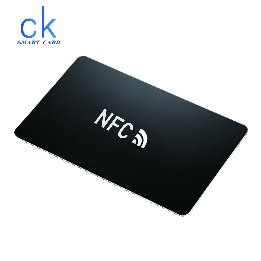 Customized Qr Code Brushed Steel Contactless Nfc Business Cards Smart transparent  Nfc Cards