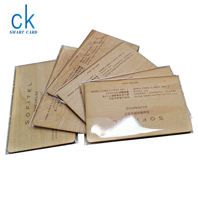 Smart Recyclable Custom Printing Nfc Wood Hotel Key Card Business Bamboo Wood Rfid Card