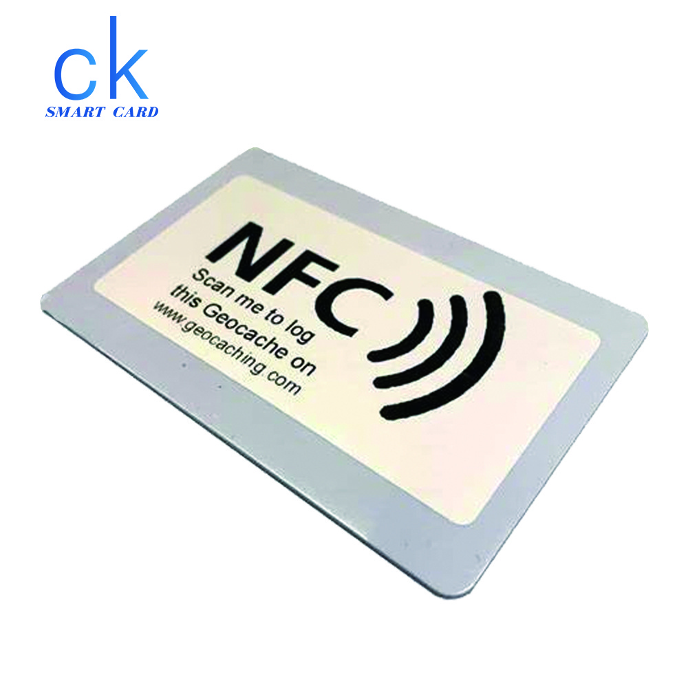 Customized Qr Code Brushed Steel Contactless Nfc Business Cards Smart transparent  Nfc Cards