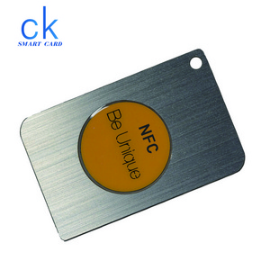 Customized Qr Code Brushed Steel Contactless Nfc Business Cards Smart transparent  Nfc Cards