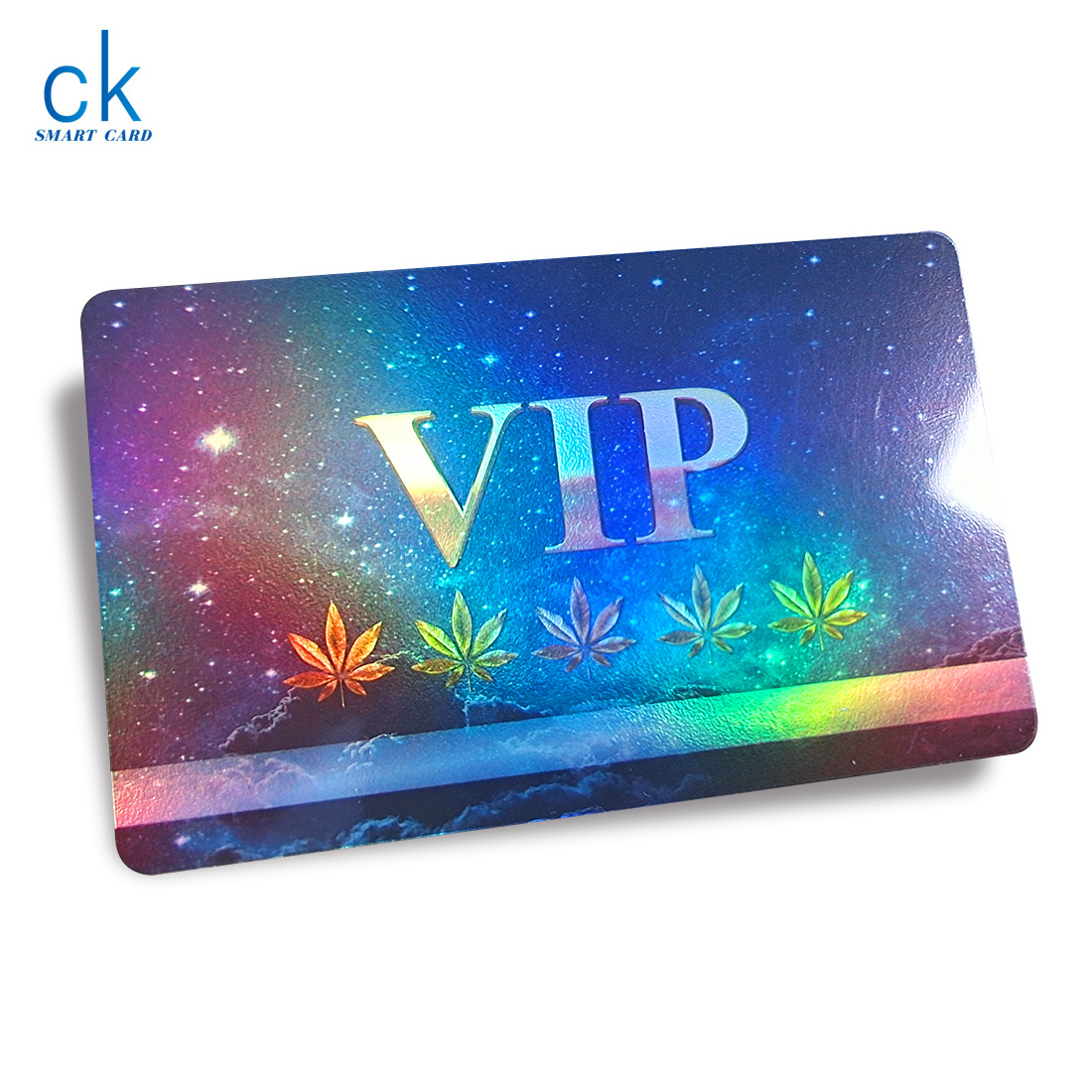 Offset Printing Rainbow Pvc Plastic Business Id Card Overlay Custom Laser Hologram Colorful Pvc Card