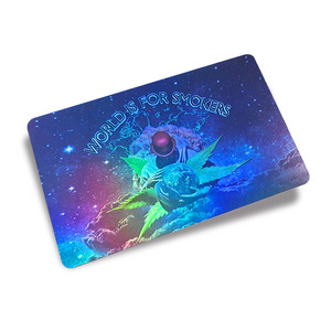 Offset Printing Rainbow Pvc Plastic Business Id Card Overlay Custom Laser Hologram Colorful Pvc Card