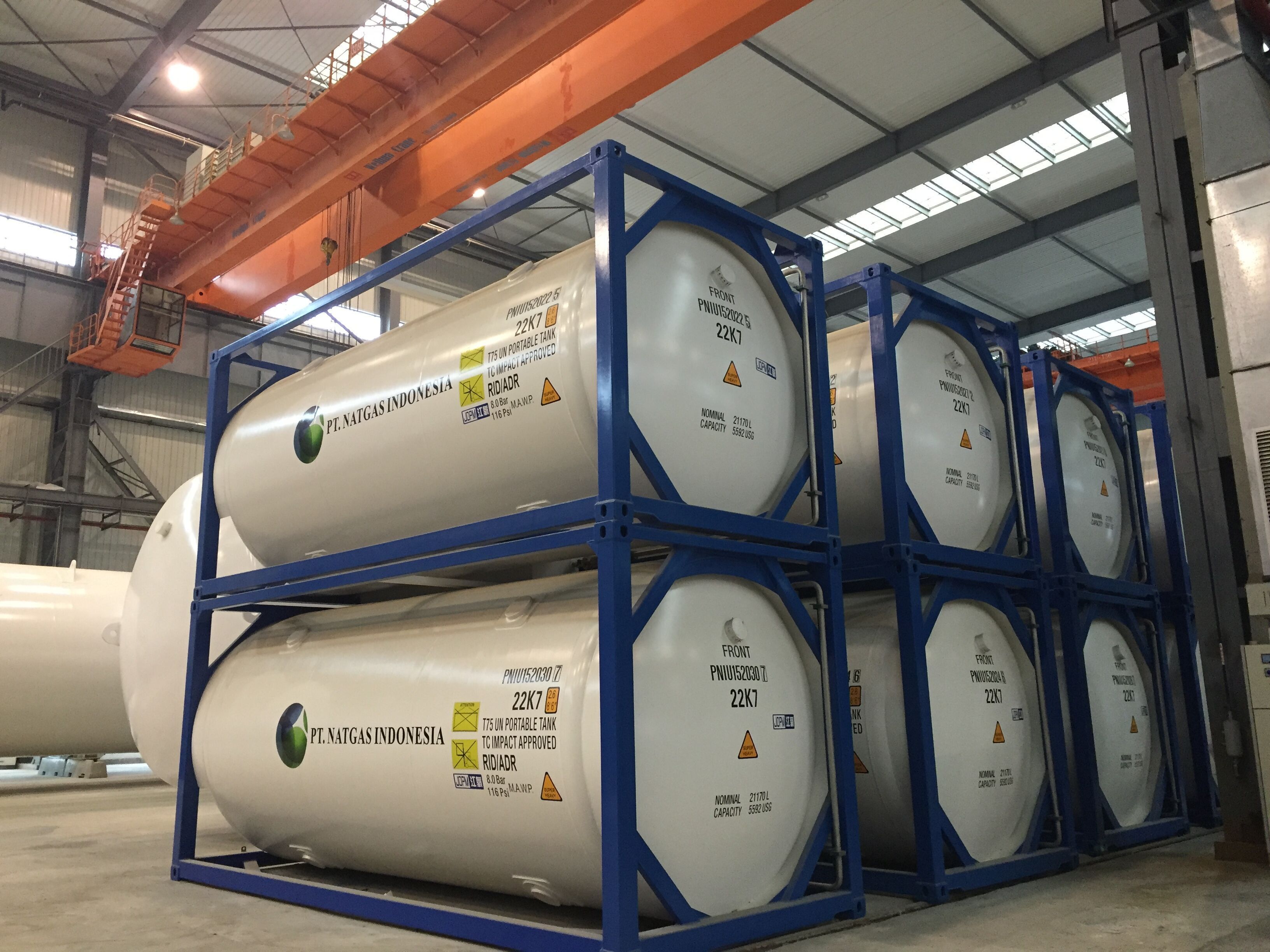 7.7m3 10 feet Liquid Nitrogen Oxygen Argon ISO Tank Container