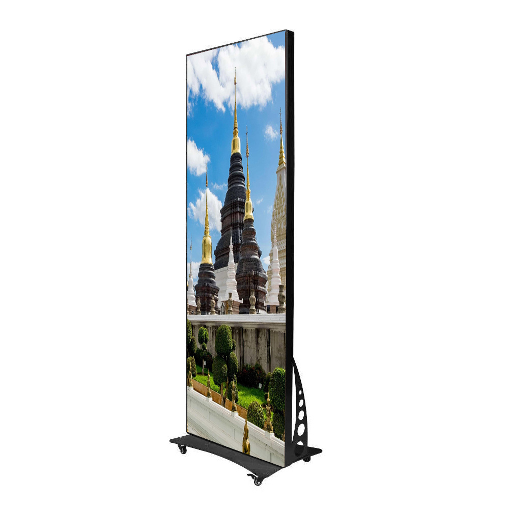 Led Poster Display Indoor P2.5mm Portable Advertising Led Frame Display Poster Standing Led Screen for Any Scenes