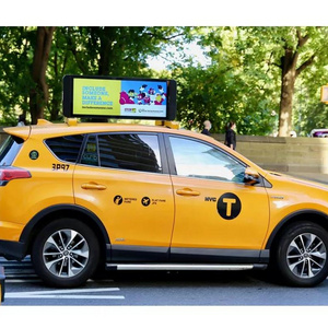 Taxi Top P3.33 LED Digital Display Full Color 4G Wifi led taxi roof advertising sign