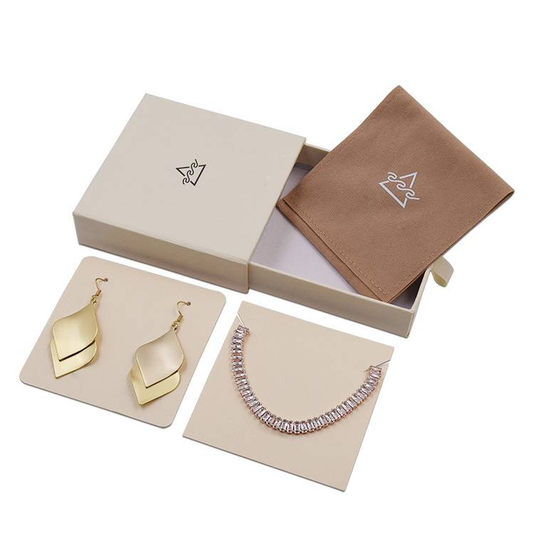 Free Samples Necklace Bracelet Gift Christmas Jewellery Packaging Boxes Custom Logo Box For Jewelry Luxury With Pouch Set