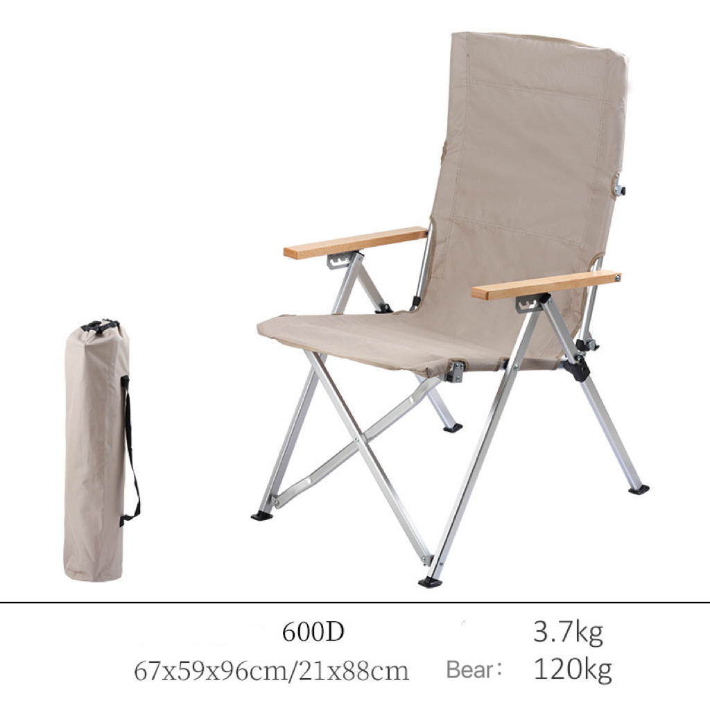 Portable Reckoning Chair Recliner Lift Adjustable Fishing Camping Outdoor Folding Chair