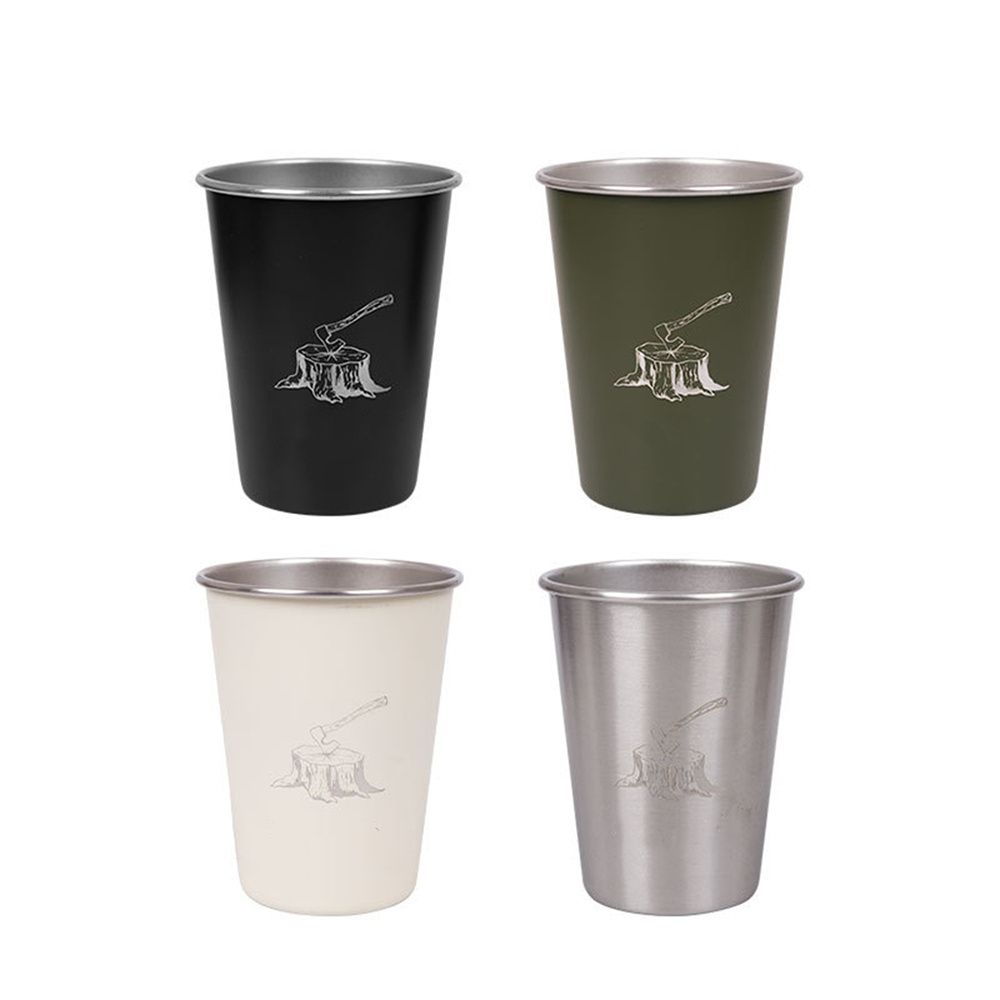 Outdoor Cup Set Camping Coffee 304 Stainless Steel Water Cup Camping Drinking Water Cup Beer Mug 350ml