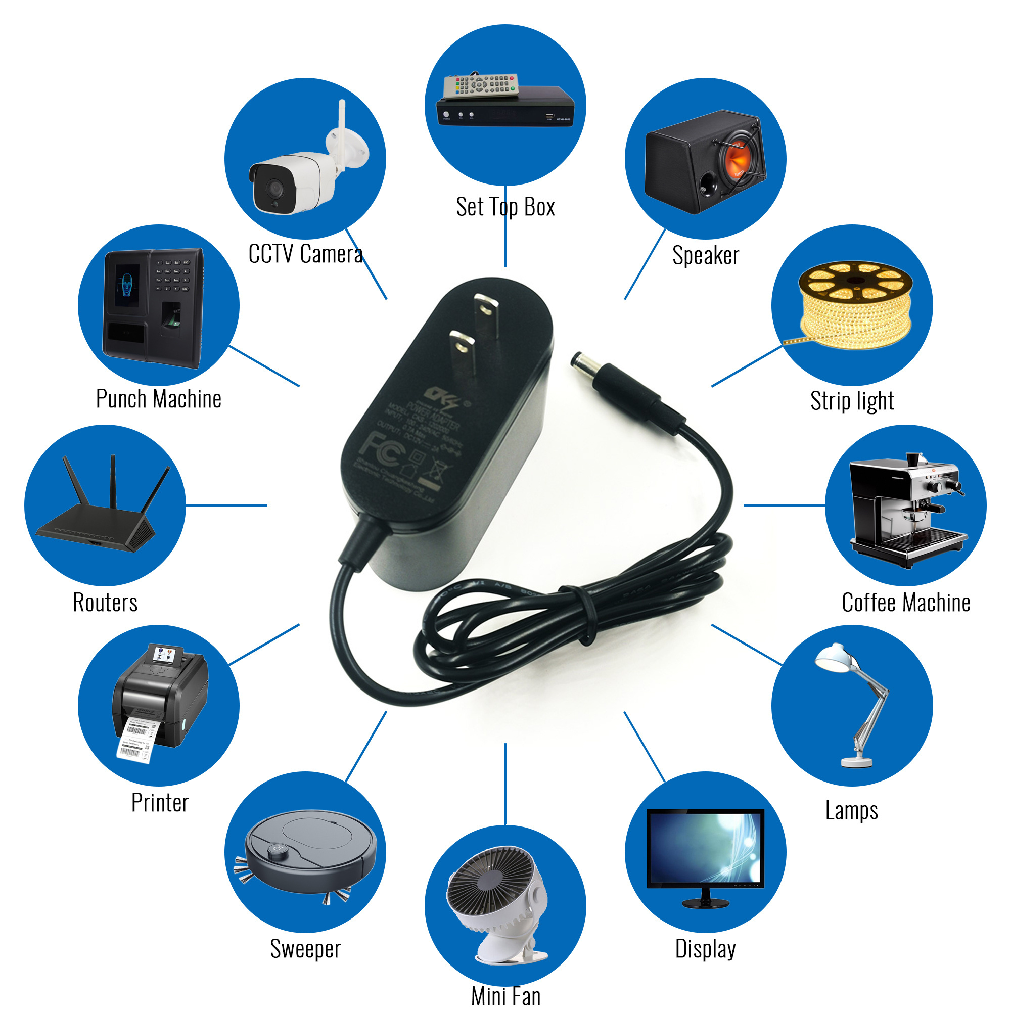 Wall Switching Charger Adaptor 100V 220V 240V Transformer To 5V 6V 9V 15V 24V power supply 3A 12V power adapter 12v