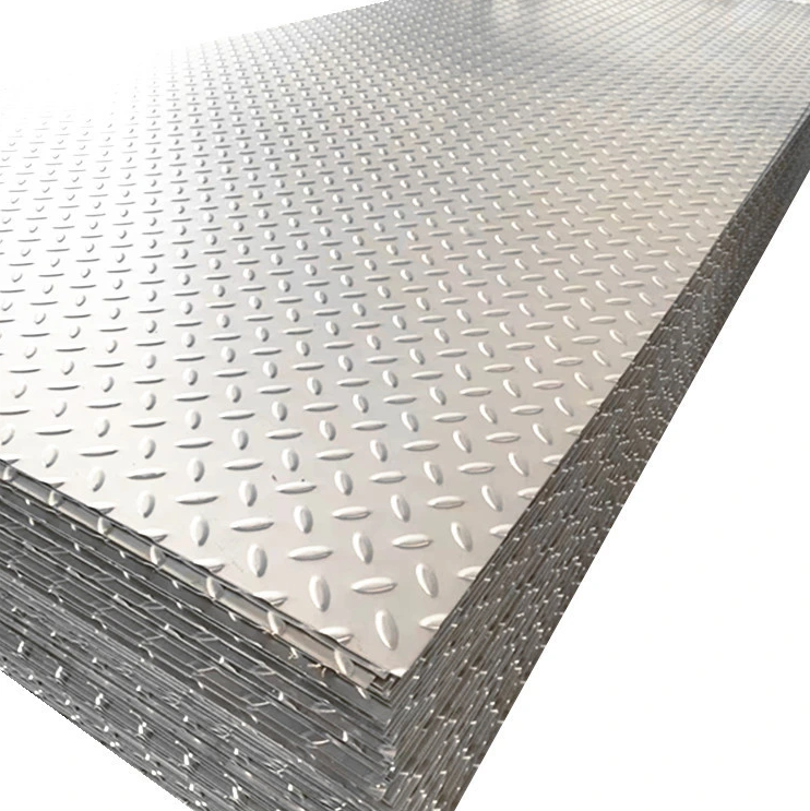 304 301 316 Stainless Steel Pattern Plate Anti Skid Diamond tread Chequered embossed Checkered Stainless Steel Sheet Plate