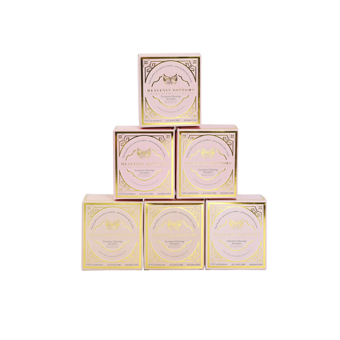 Custom design customized cosmetic skincare paper packaging box with golden foil