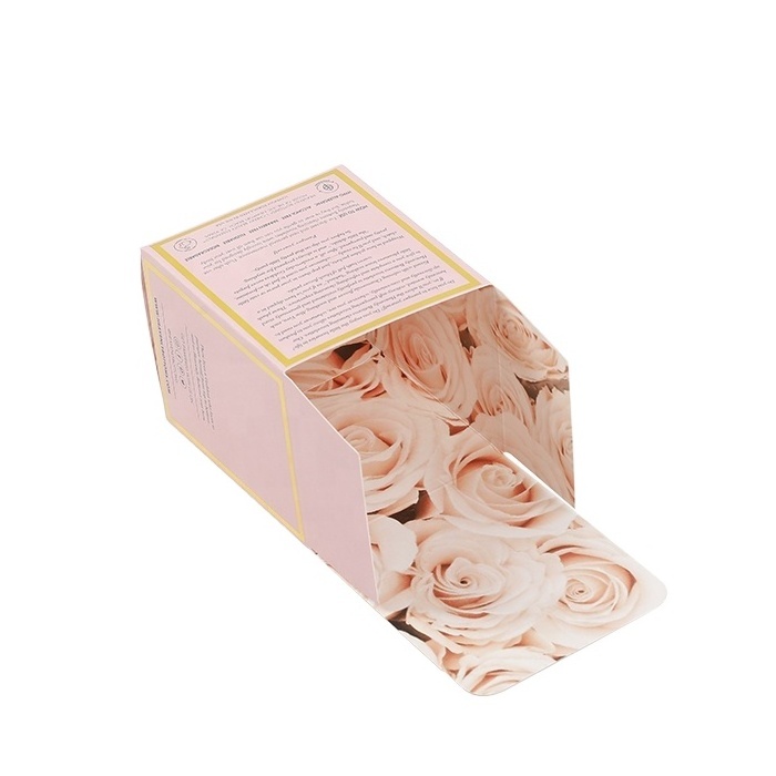 Custom design customized cosmetic skincare paper packaging box with golden foil