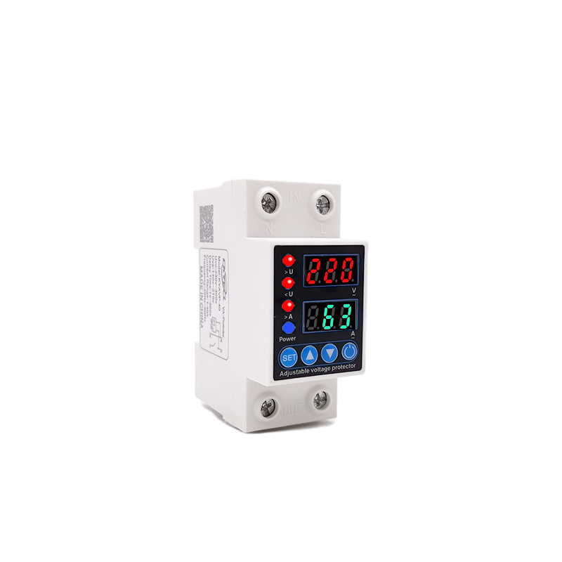 AVP 2P 4P Single phase 40A 63A 80A Ac DC Over Under Voltage Protector Adjustable THREE PHASEVOLTAGE & CURRENT PROTECTOR 100A