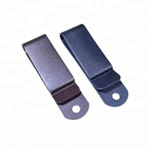 Customized black coating spring steel made metal spring belt clip