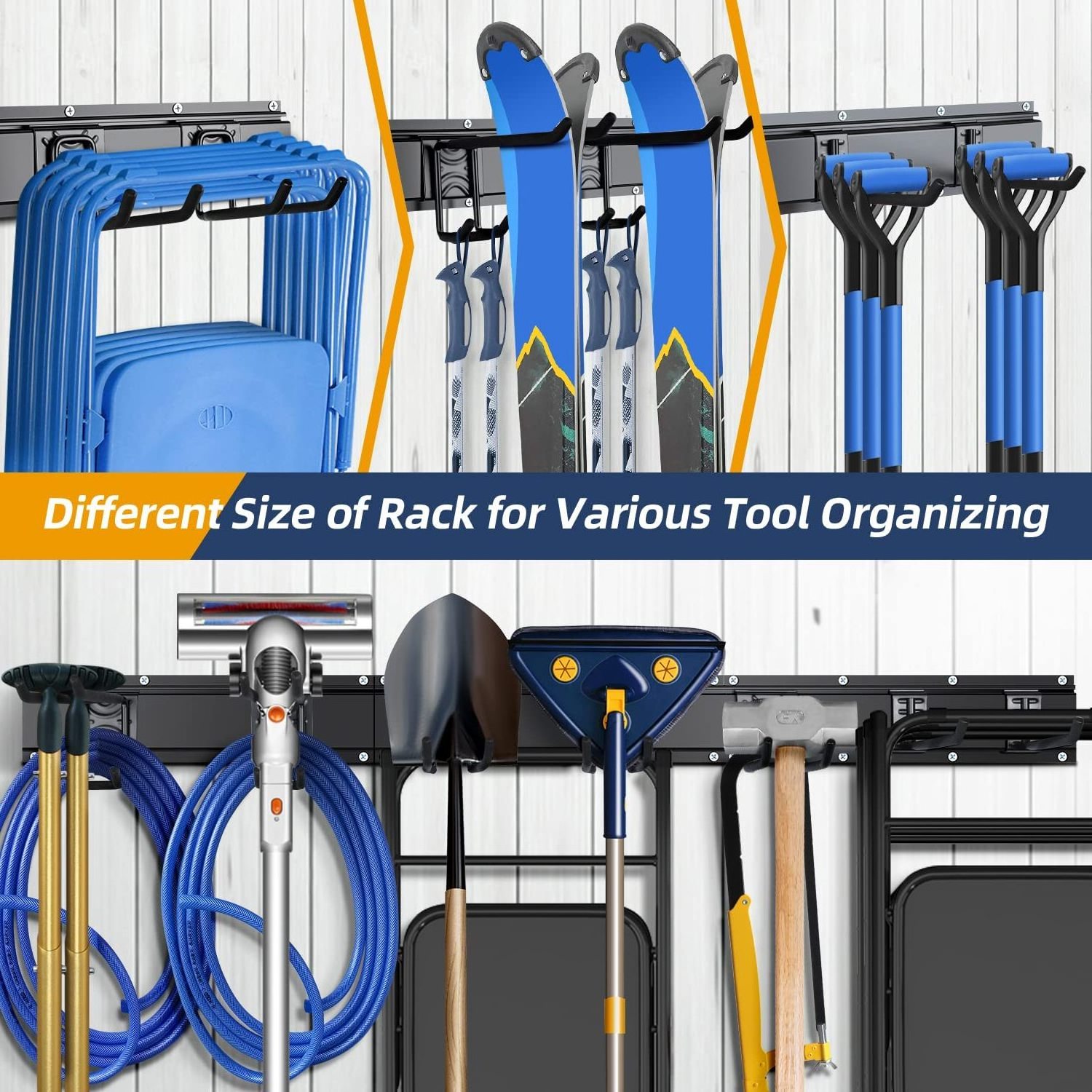 Heavy duty wall hooks and garage Hanging Storage Rack