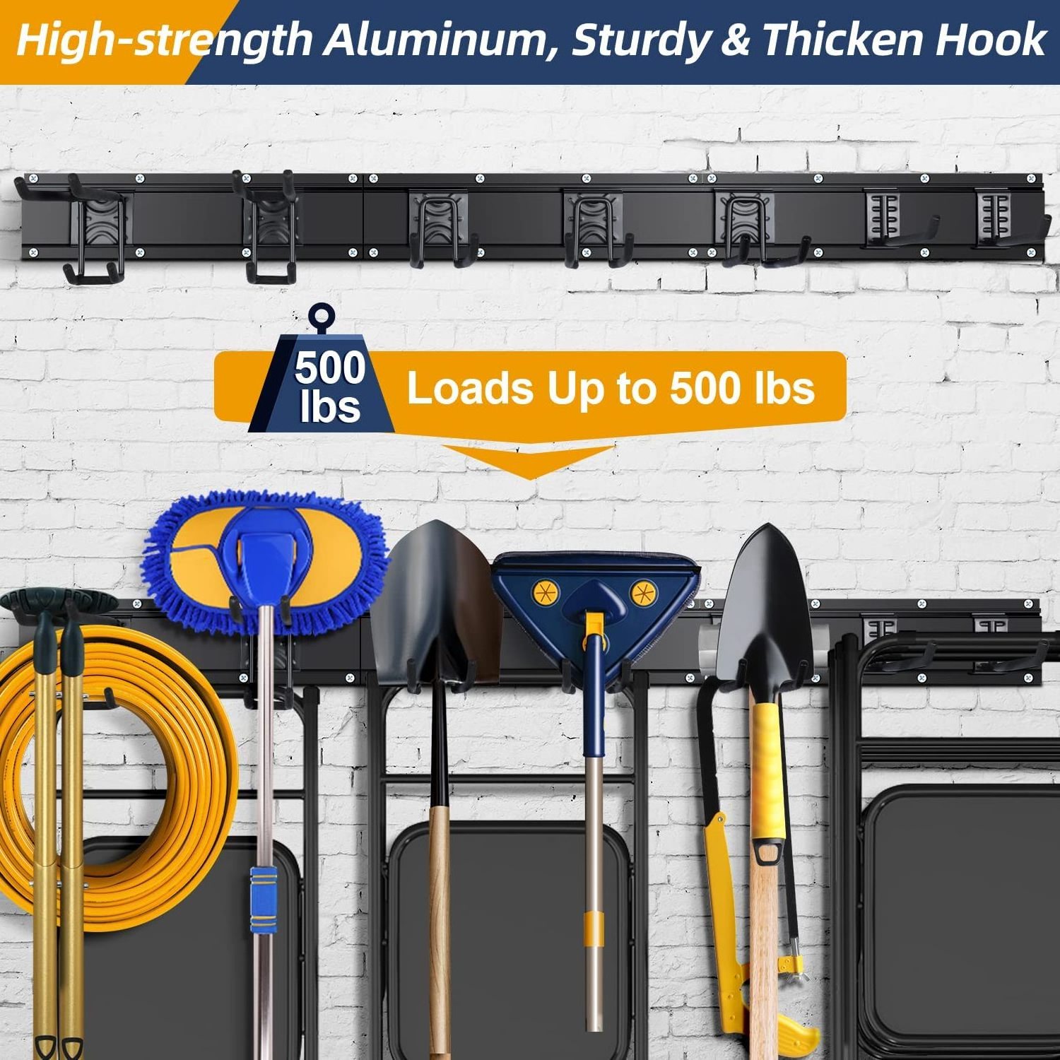 Heavy duty wall hooks and garage Hanging Storage Rack