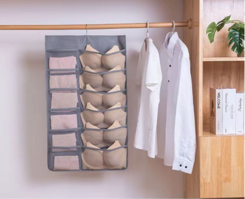 Dual Sided Wall Shelf Wardrobe Storage Bags Hanging Organizer with Mesh Pockets Hanging Organizer with Space Storage