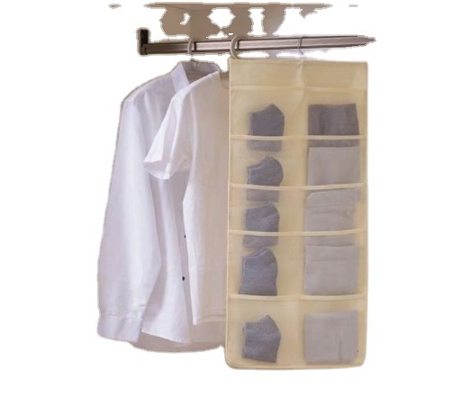 Dual Sided Wall Shelf Wardrobe Storage Bags Hanging Organizer with Mesh Pockets Hanging Organizer with Space Storage