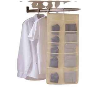 Dual Sided Wall Shelf Wardrobe Storage Bags Hanging Organizer with Mesh Pockets Hanging Organizer with Space Storage