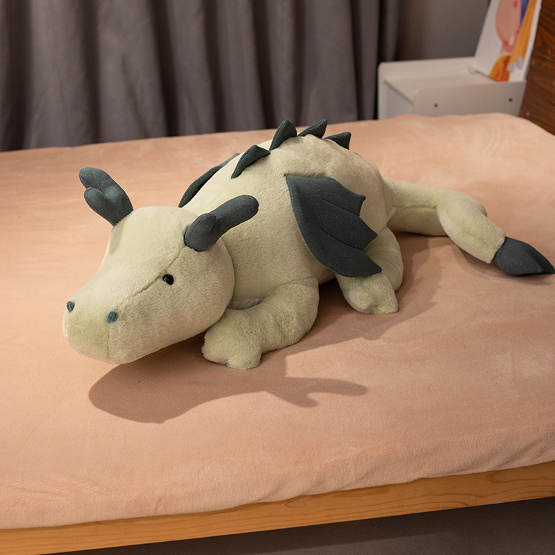 New design cute dragon plush toy dinosaur doll dragon  sleeping pillow doll on the bed selling plush toy party