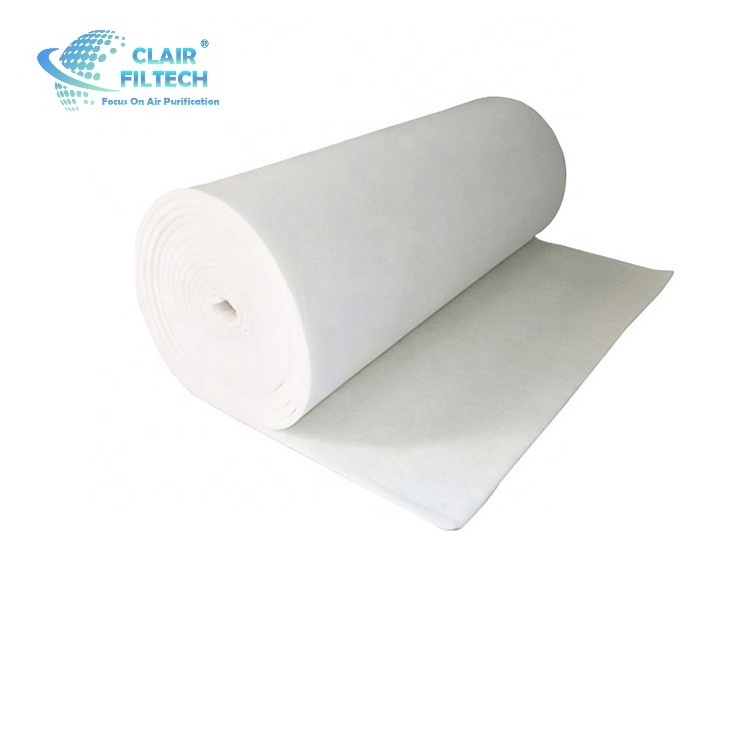 Paint F6 Air Filter Pad Roll Coalescer Pad Power Plant Industrial Pre Filter Roll Spraybooth Ceiling Roof Filter