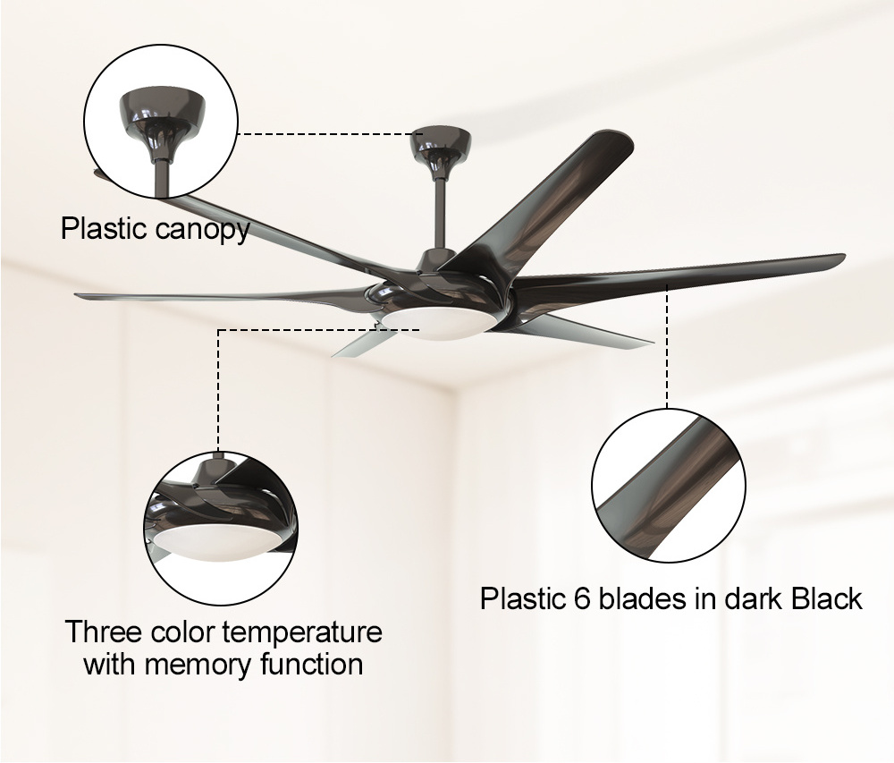 Manufacturer Living Room Smart Strong Wind Remote Led Ceiling Fan Light Fixture Black Ceiling Fan With Light