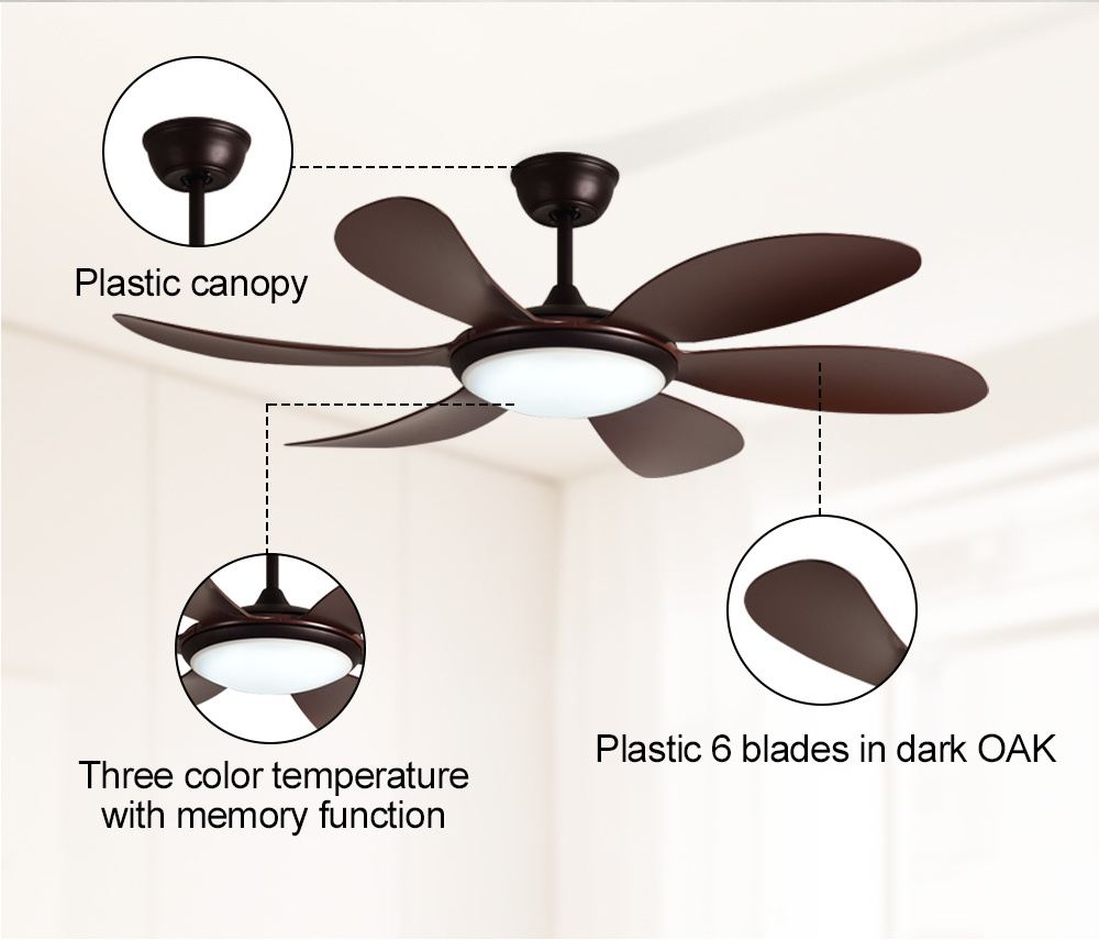 Excellent Quality Modern Remote Control Living Room Decorative Ceiling Fan 220V Electric Retro Ceiling Fan