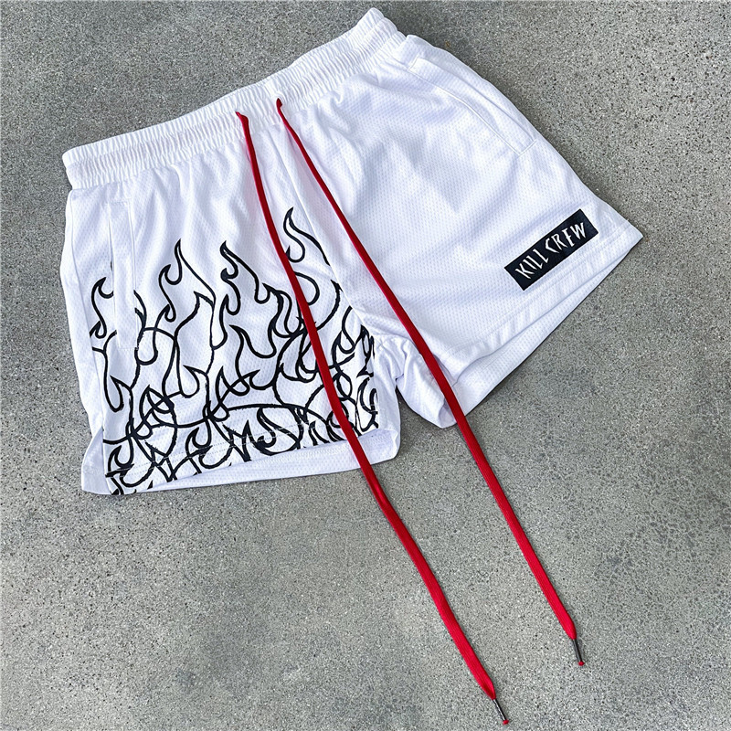 Custom Drawstring Men Retro Street Style Shorts de hombre Basketball Shiny Basketball Shorts Sets